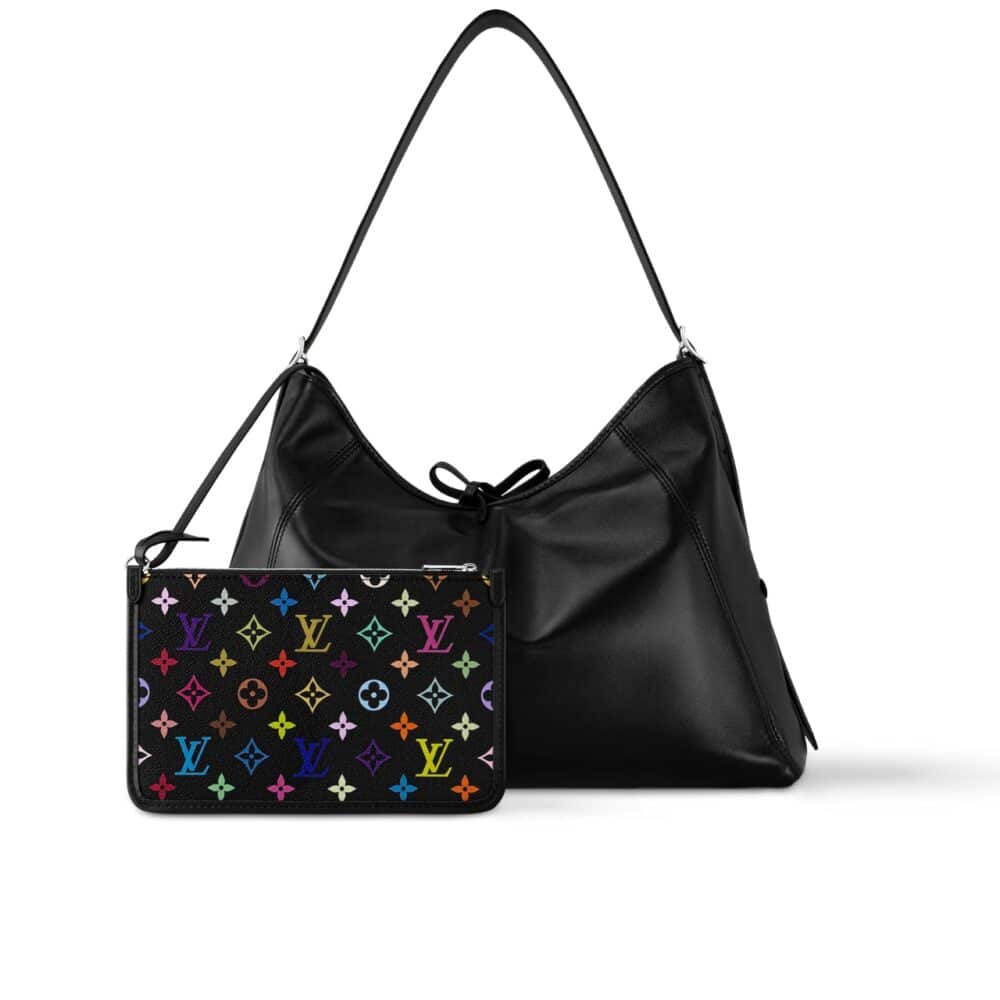 LOUIS VUITTON X TAKASHI MURAKAMI CARRYALL VIBE MM BLACK 29CM M13105