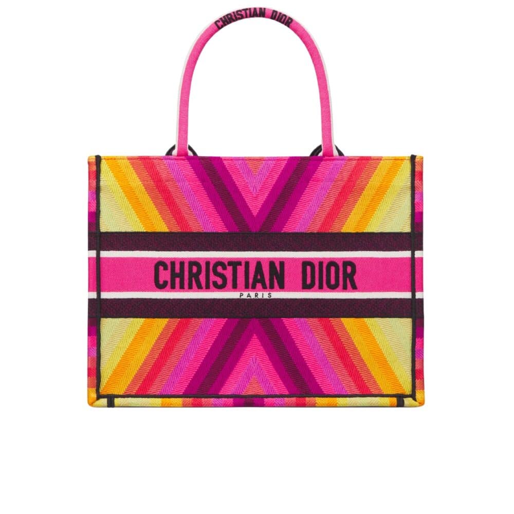 DIOR MISS DIOR BOOK TOTE MULTICOLOR BAYADÈRE EMBROIDERY 36CM M1296ZEDT M20E