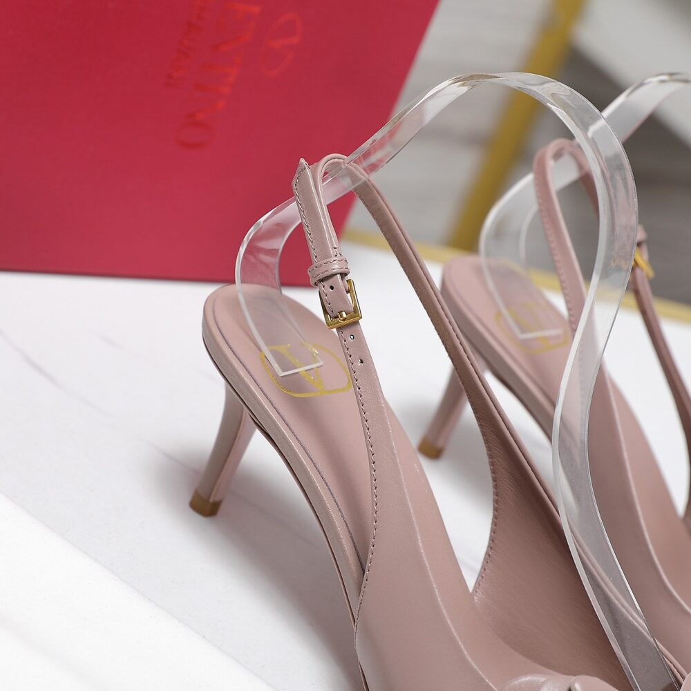 VALENTINO GARAVANI PAPIER PHALÈNE SLINGBACK PUMPS PINK - Image 10