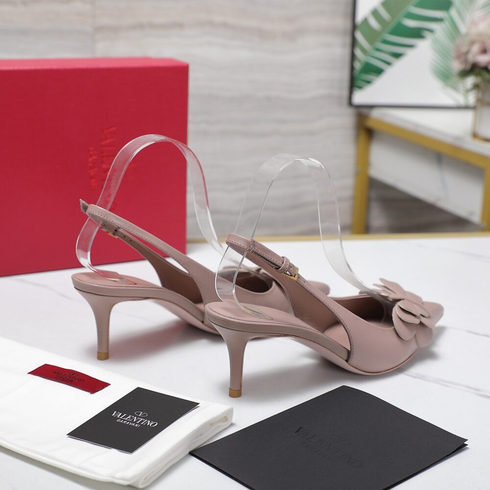 VALENTINO GARAVANI PAPIER PHALÈNE SLINGBACK PUMPS PINK - Image 3