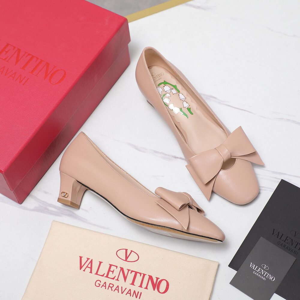 VALENTINO BOWOW PUMPS IN KIDSKIN WATER ROSE 6W2S0LB5DDT W34 - Image 6