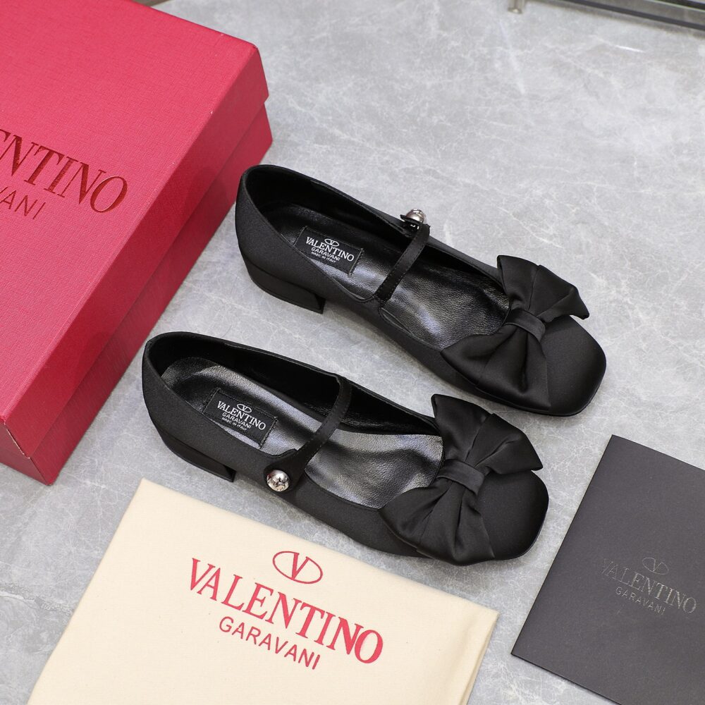 VALENTINO GARAVANI BOWJANE MARY JANE BALLERINA IN BLACK 5W0S0KI3JIV 0NO - Image 6