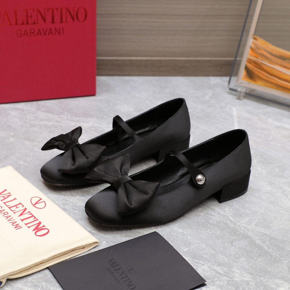 VALENTINO GARAVANI BOWJANE MARY JANE BALLERINA IN BLACK 5W0S0KI3JIV 0NO - Image 4