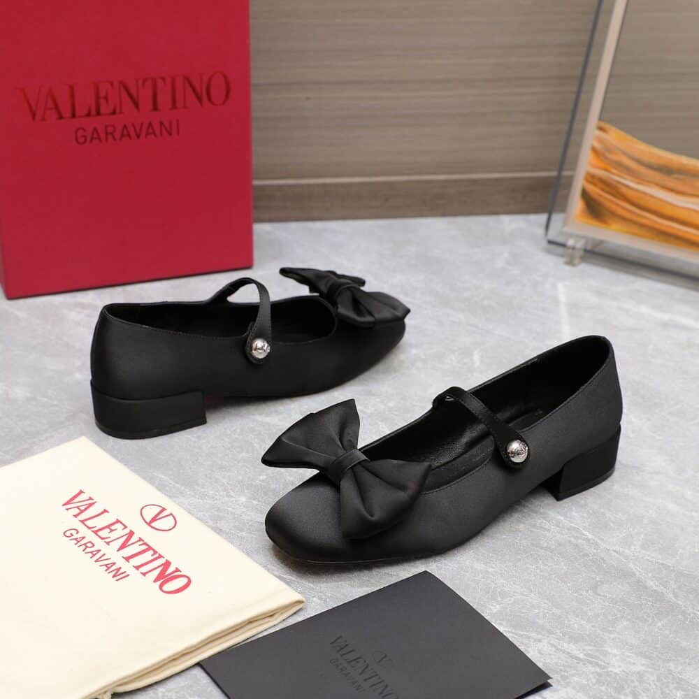 VALENTINO GARAVANI BOWJANE MARY JANE BALLERINA IN BLACK 5W0S0KI3JIV 0NO - Image 3