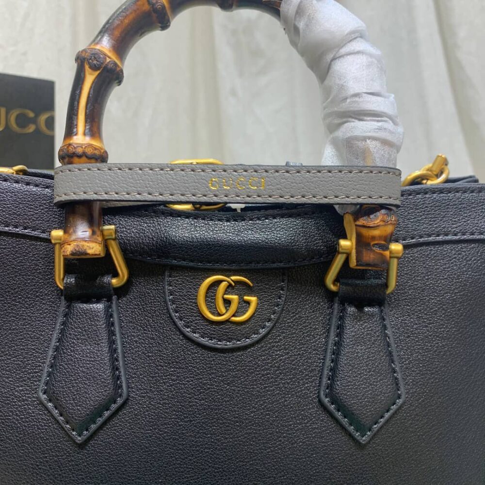 GUCCI DIANA TOTE BAG BLACK 27CM - Image 8