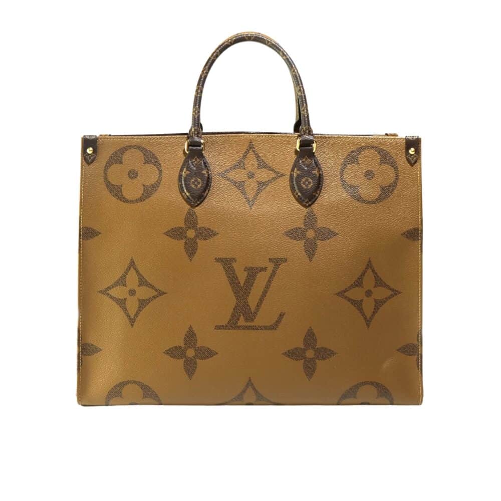 LOUIS VUITTON RARE MONOGRAM GIANT ONTHEGO GM TOTE BROWN 34CM