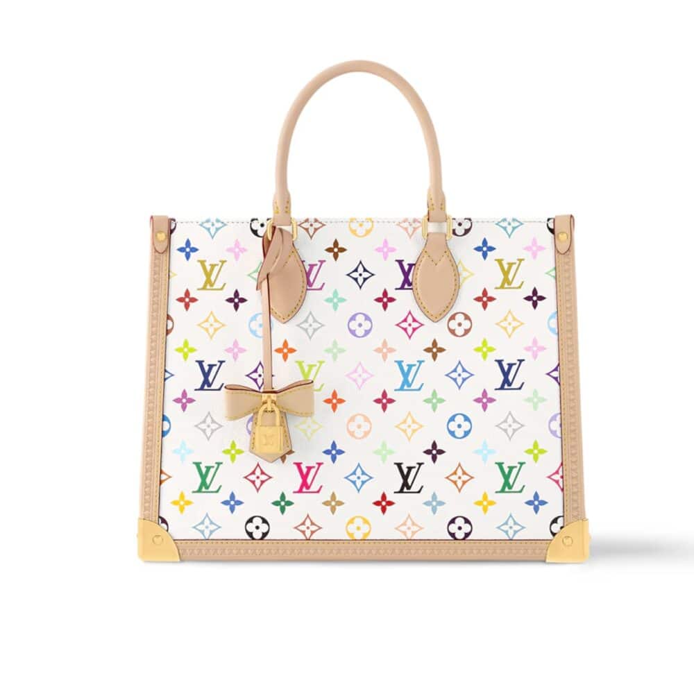 LOUIS VUITTON X MURAKAMI ONTHEGO MM MONOGRAM WHITE 35CM M13079