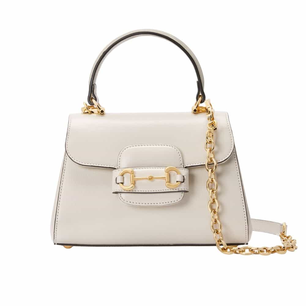 GUCCI HORSEBIT 1955 MINI TOP HANDLE BAG WHITE 29CM 703848 AAA7G 9022