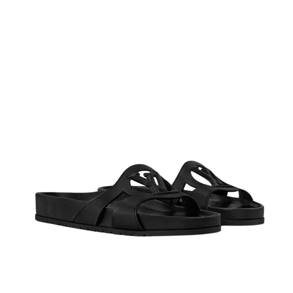 LOUIS VUITTON ISOLA FLAT COMFORT MULE BLACK 1ACPCI