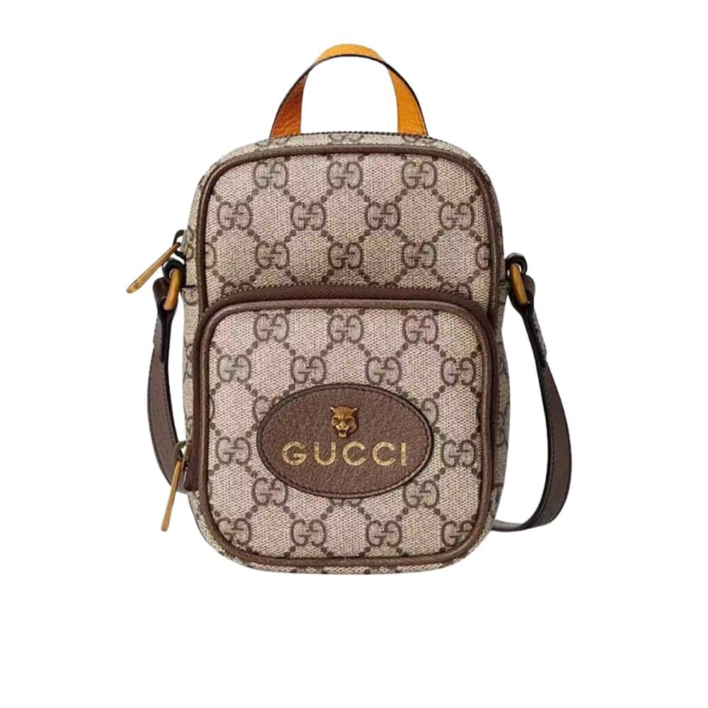 GUCCI NEO VINTAGE GG SUPREME SMALL CROSSBODY BEIGE 12CM