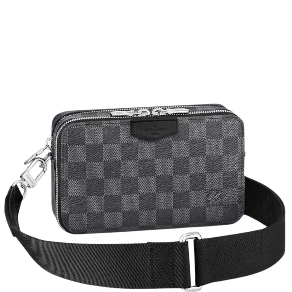 LOUIS VUITTON LV ALPHA WEARABLE GREY AND BLACK 18CM