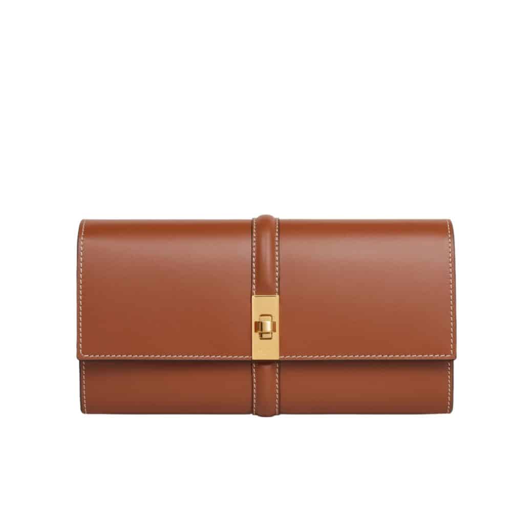 CELINE LARGE WALLET 16 IN SATINATED TAN 19CM 10M033CQ7 04LU