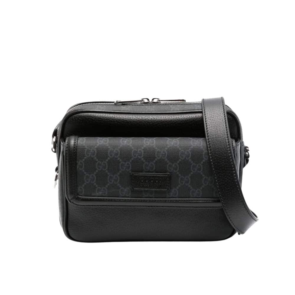 GUCCI SMALL GG CROSSBODY BAG BLACK 23CM