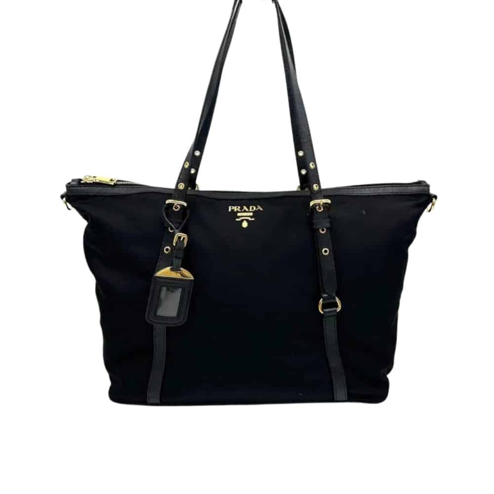 PRADA LUXURY GALLERY POCONO SHOULDER BLACK 34CM