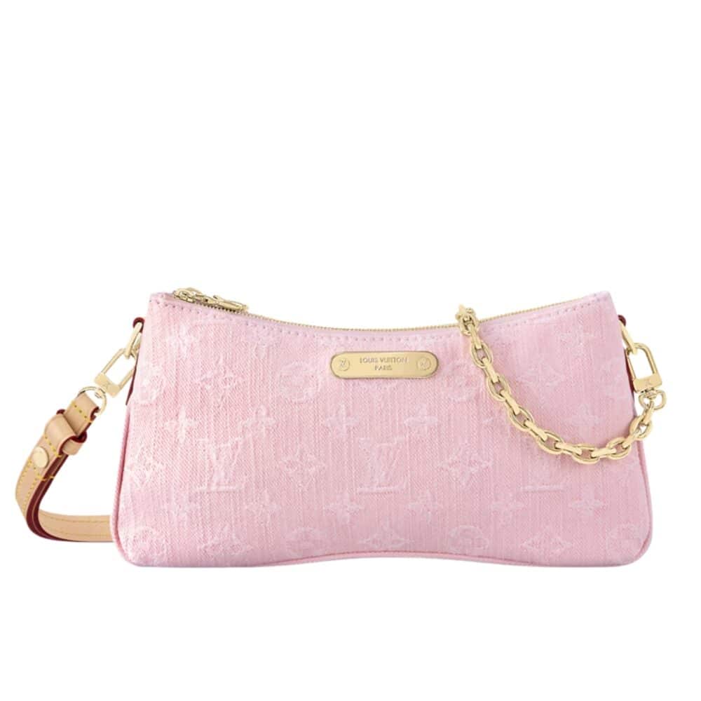 LOUIS VUITTON LIV POCHETTE MONOGRAM DENIM WASHED PINK 24CM M14159