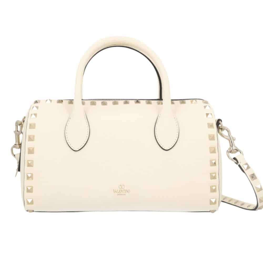 VALENTINO CARAVANI BOLSAS ROCKSTUD GRANATO WHITE 24CM