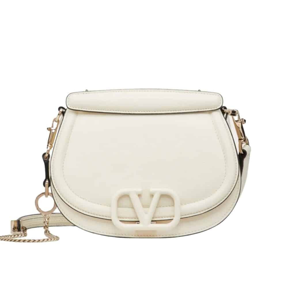 VALENTINO VSLING BAG IN GRAINED WHITE 22CM