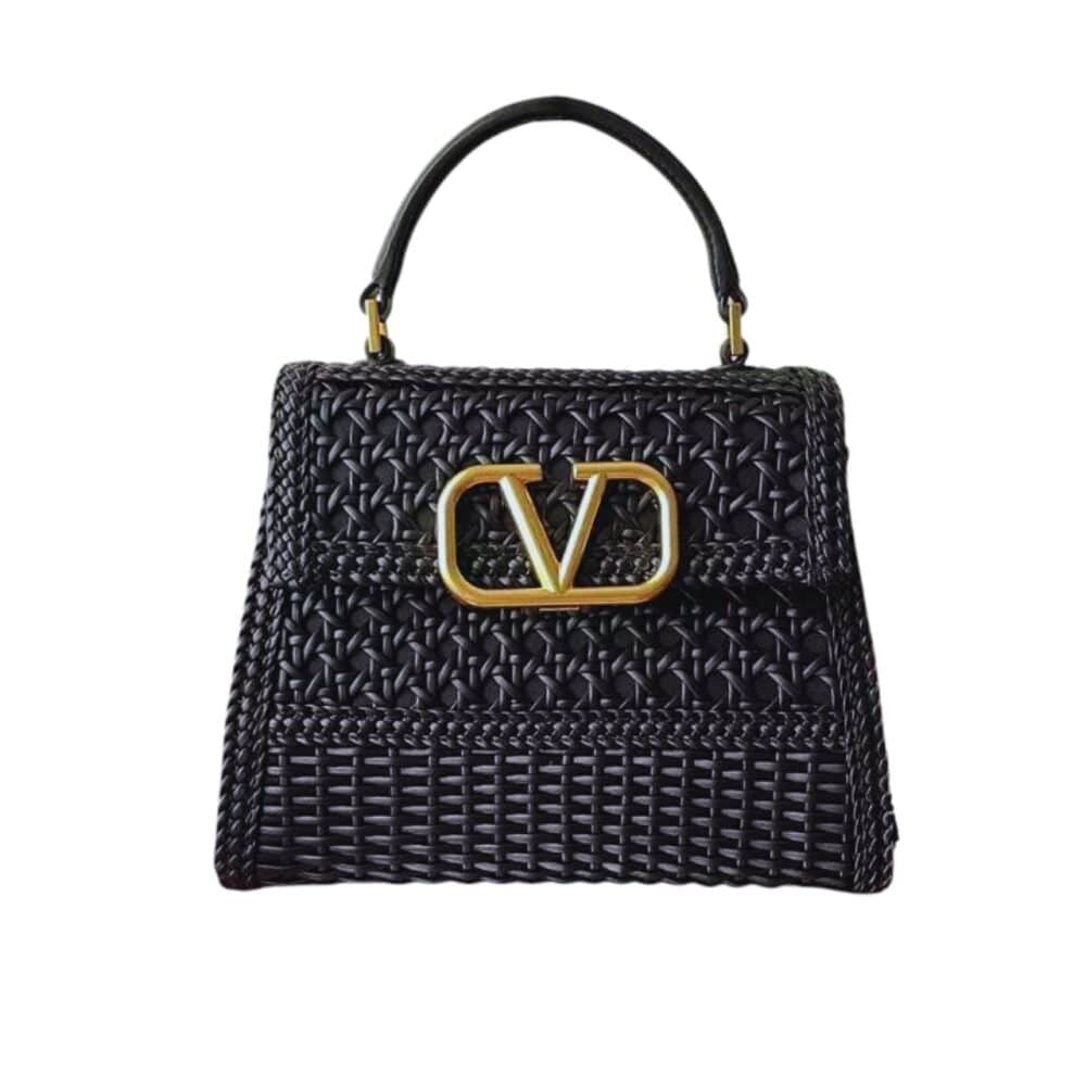 VALENTINO VLOGO TOP HANDLE BAG BLACK 22CM