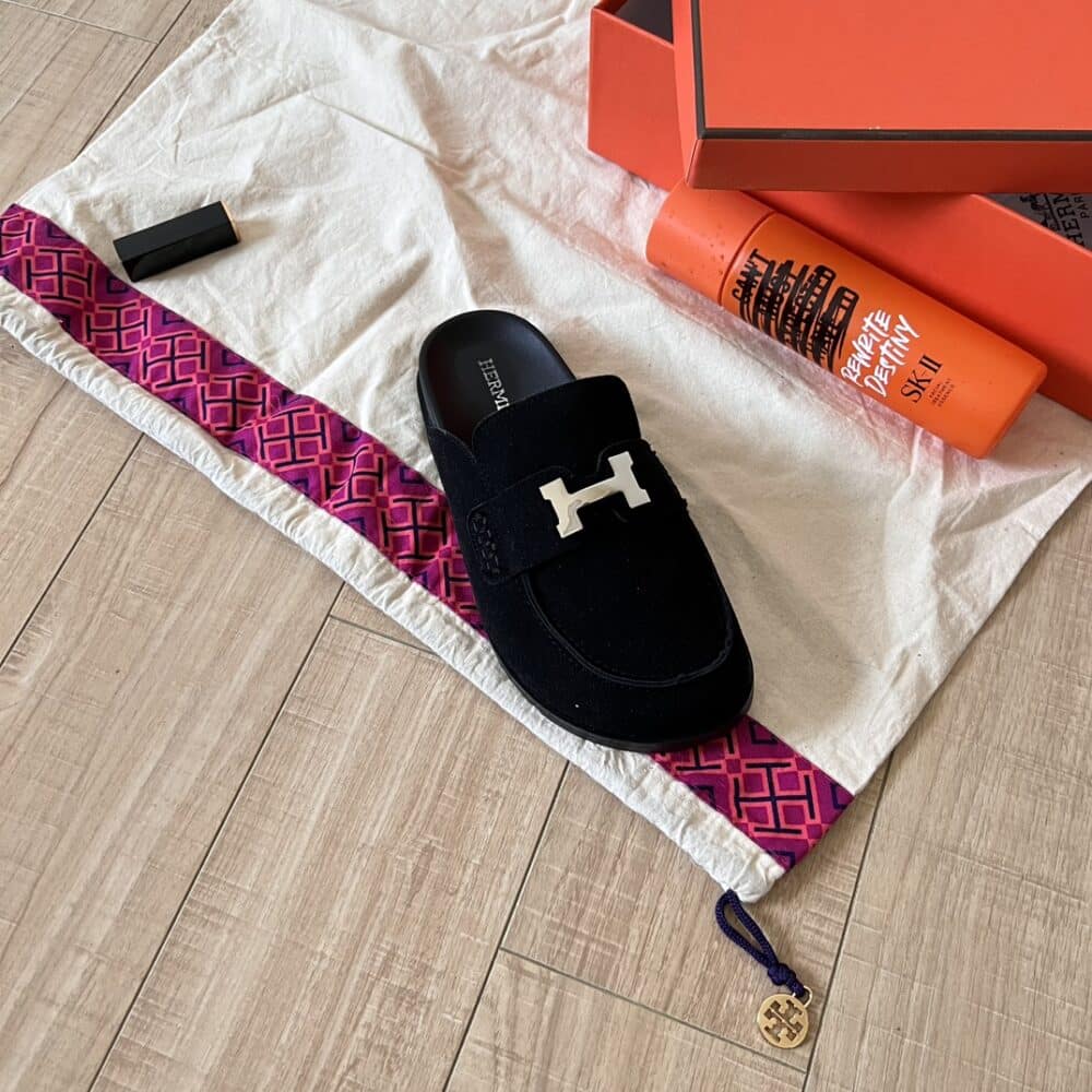 HERMÈS GO MULE H SANDAL IN BLACK - Image 3