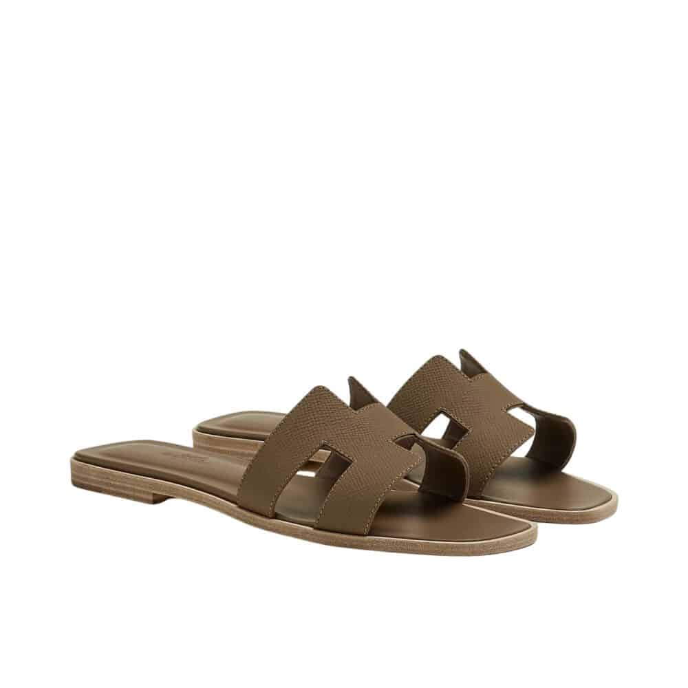 HERMÈS ORAN SANDAL ETOUPE H202272Z X3340