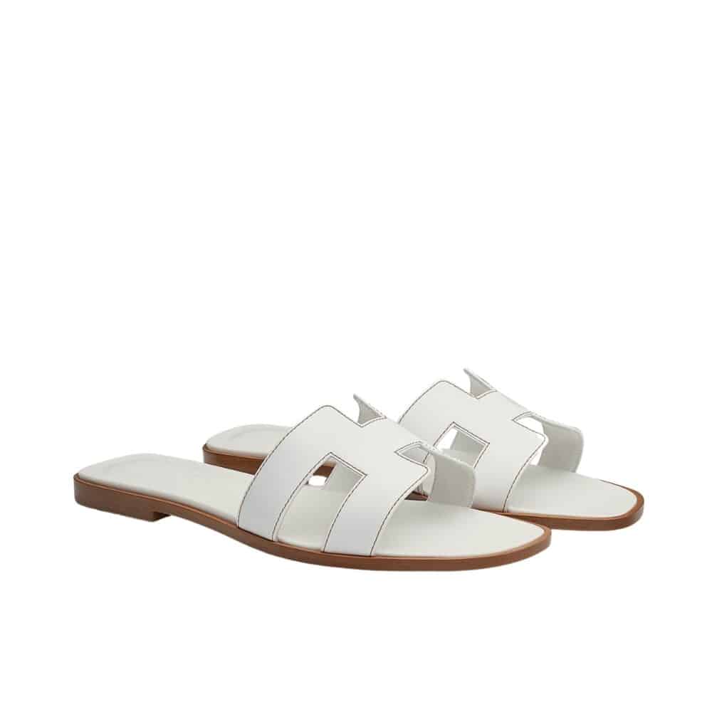 HERMES ORAN SANDAL BLANC H021056Z 02350