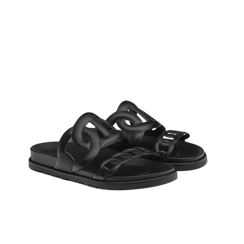 HERMES EXTRA SANDAL NOIR H222302Z 02380