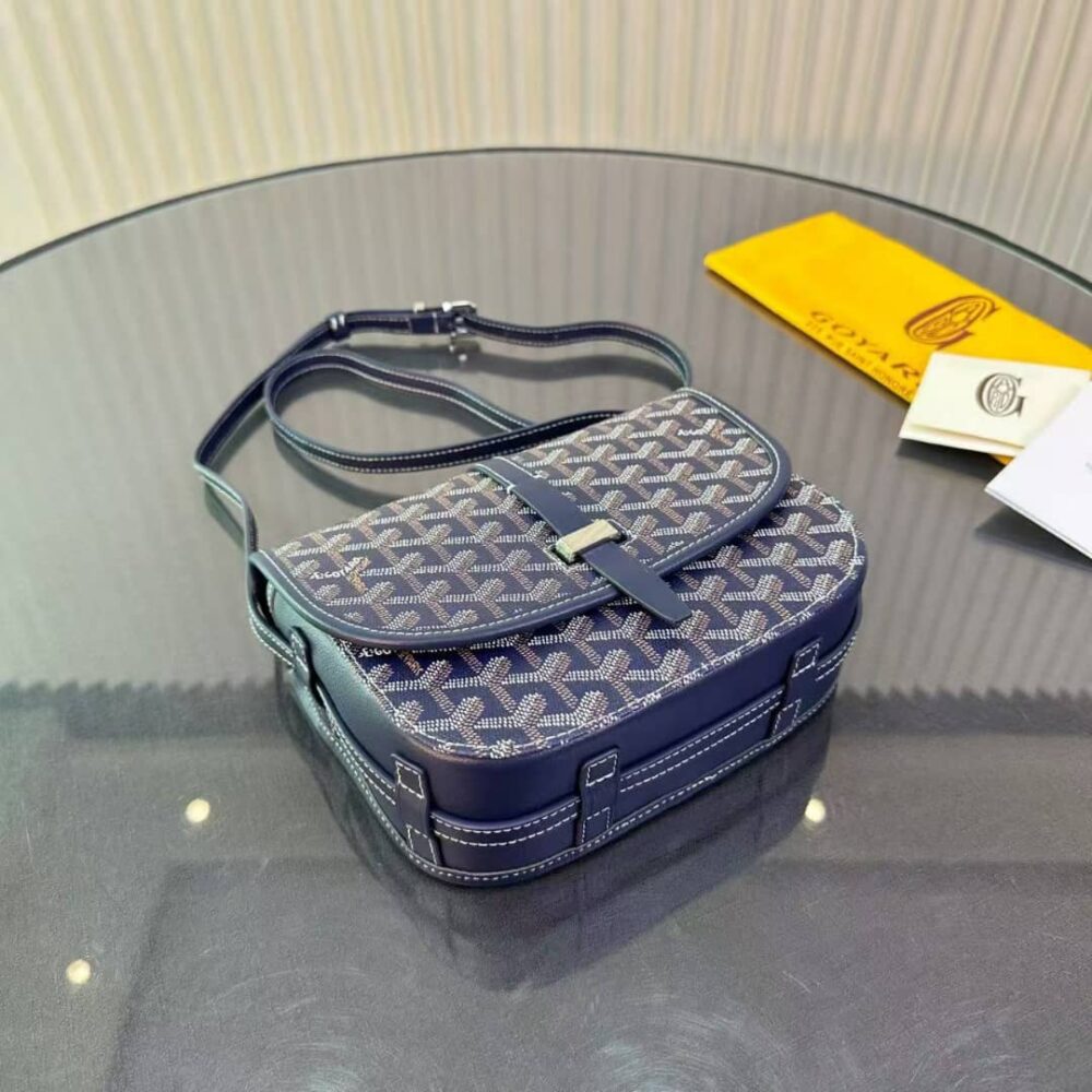 GOYARD GOYARDINE BELVEDERE PM MESSENGER BAG NAVY 21CM BELVE3PMLTY12CG12P - Image 5