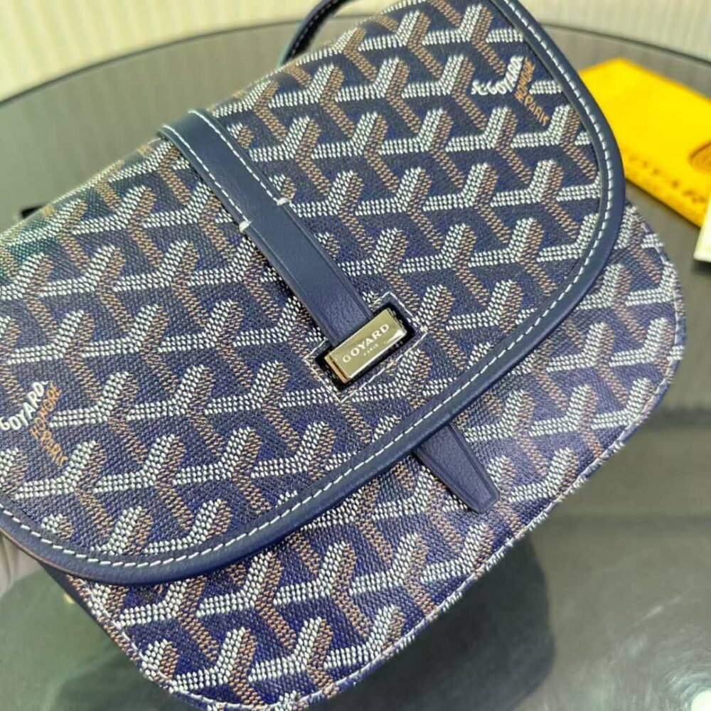 GOYARD GOYARDINE BELVEDERE PM MESSENGER BAG NAVY 21CM BELVE3PMLTY12CG12P - Image 6